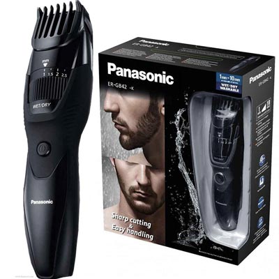 Panasonic Hair Clipper With Beard Trimmer, Adjustable 19 Length Setting, Washable Model-ER-GB42