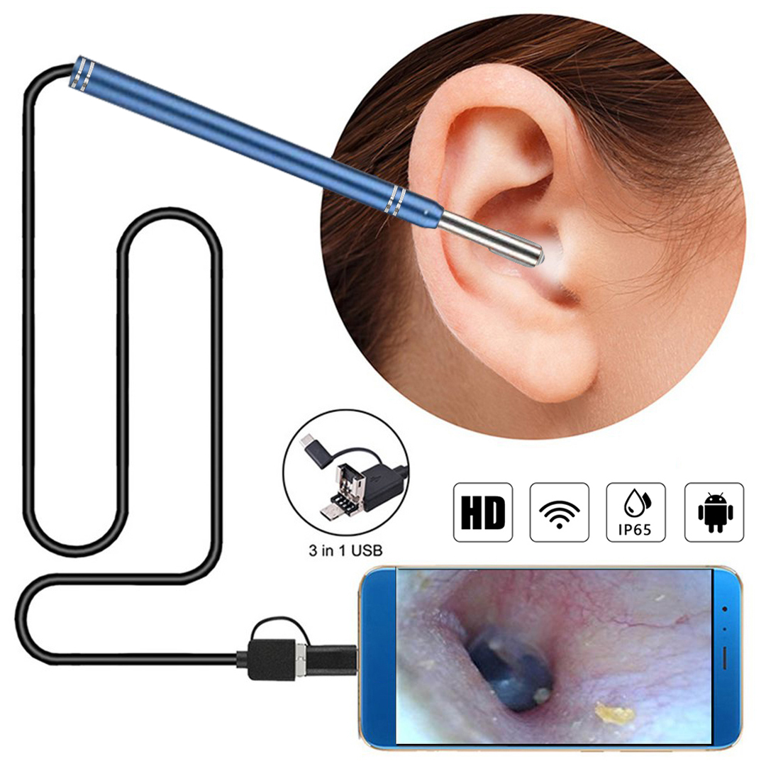 Ear Cleaning Endoscope Visual Camera, Ear Wax Removal Tool 3 in 1