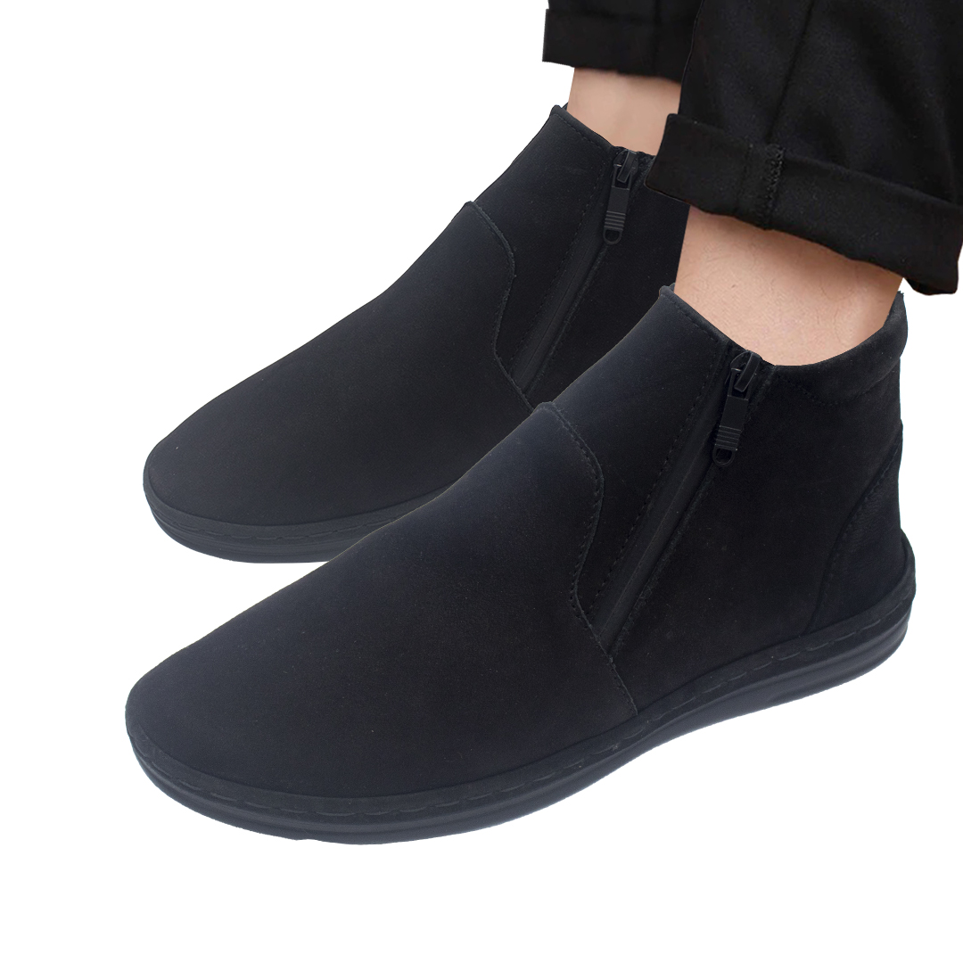 Exclusive Design Formal leather Boat For Man-Black