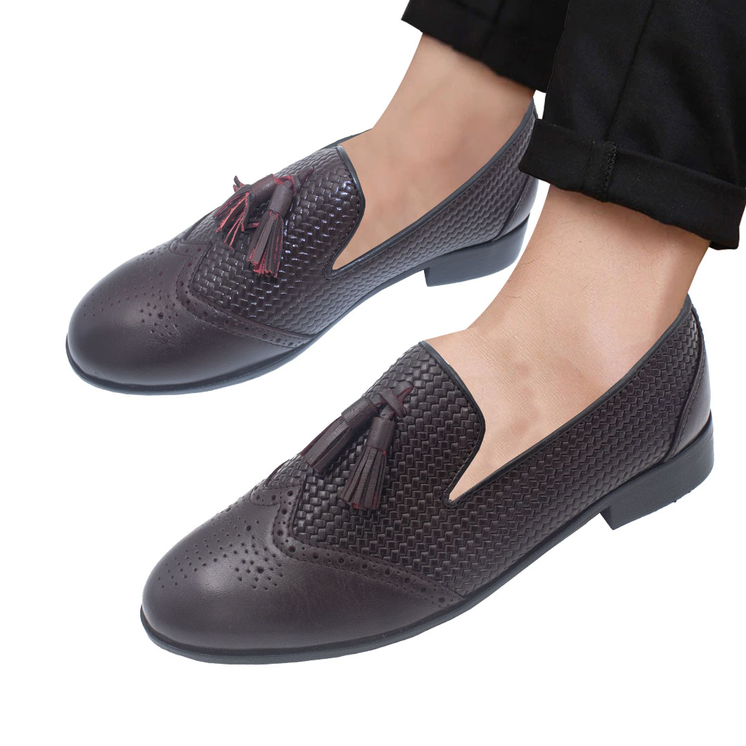 Men Formal Luxury Leather Pointed Toe Loafers Shoes