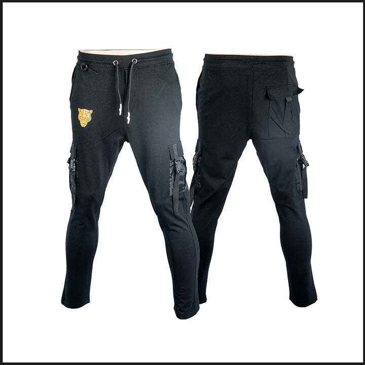 Premium Quality Black Cotton Trendy Joggers