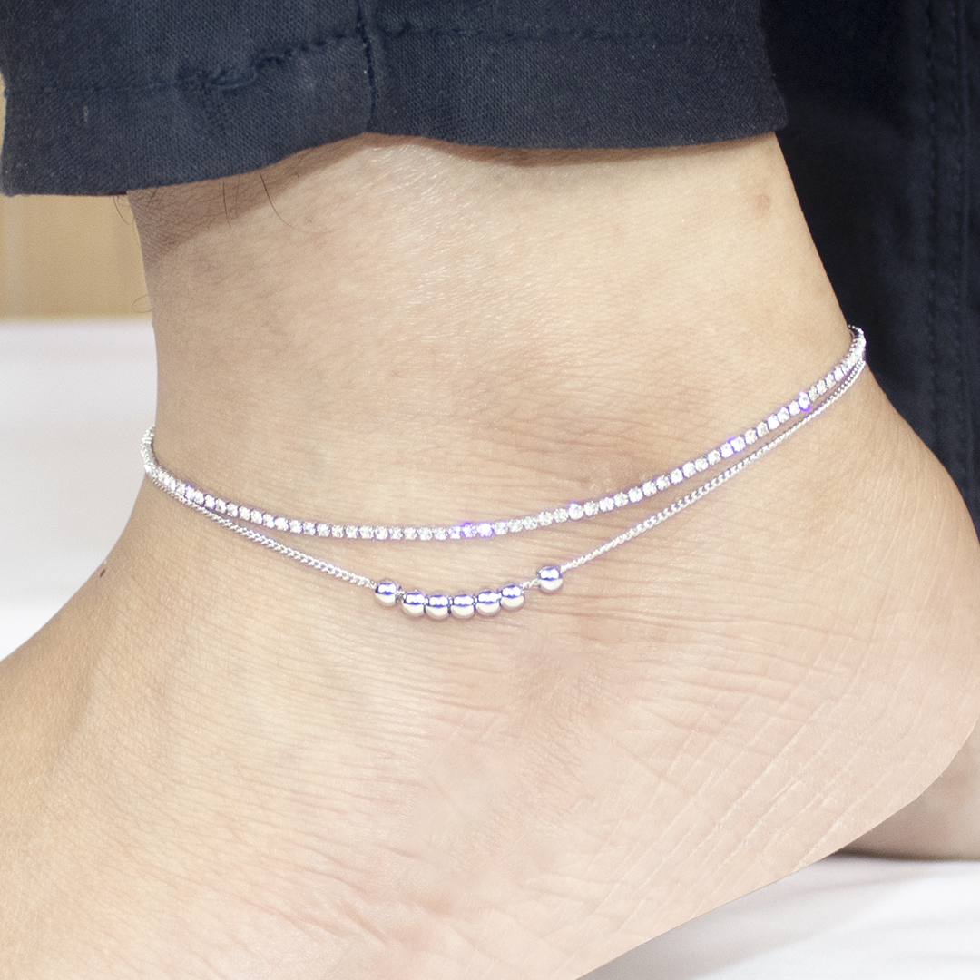 Stylish Silver Nupur (Anklet) For Women