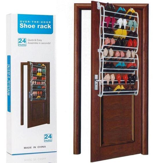 24 Pair Over Door Shoe Rack
