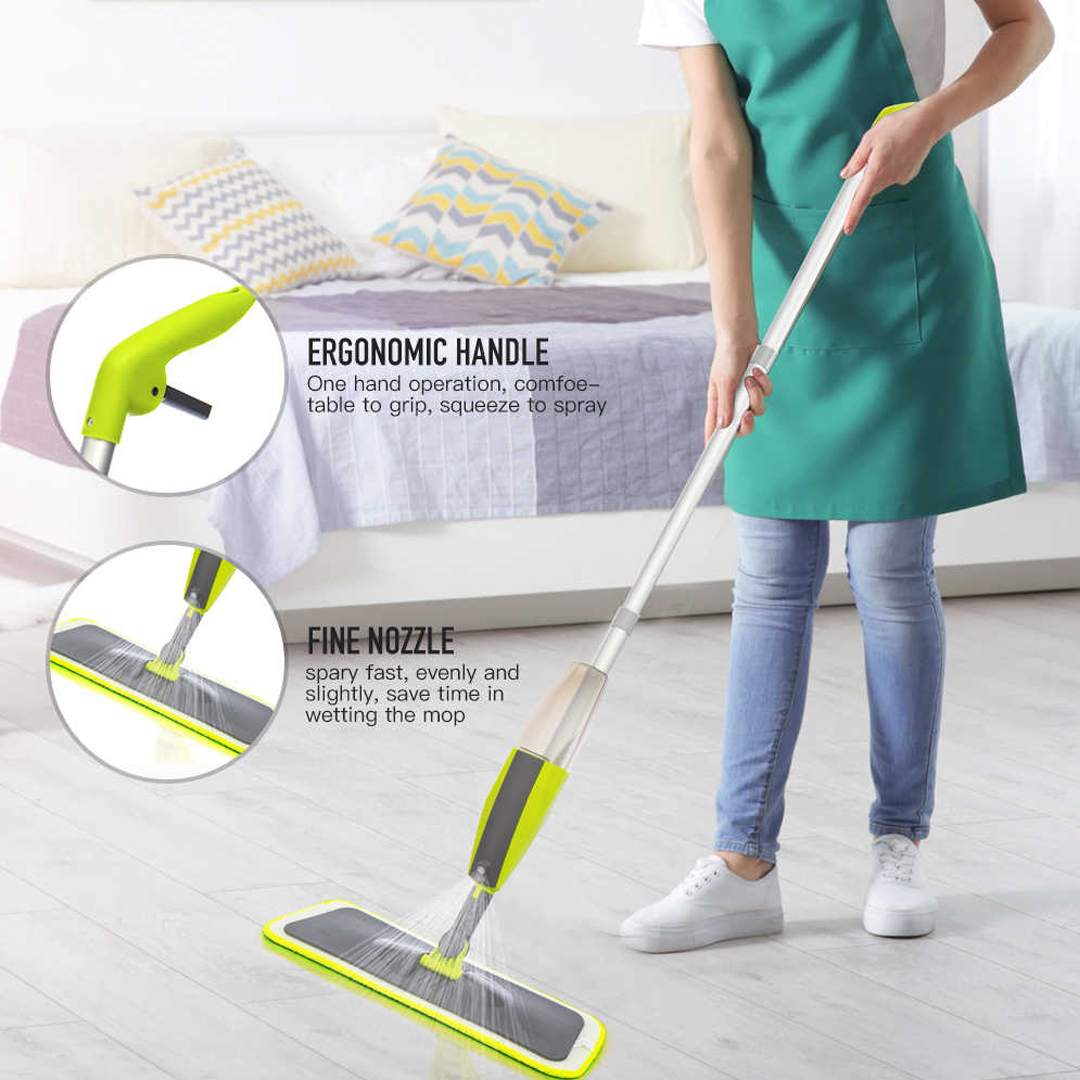 Water spray floor cleaning mop
