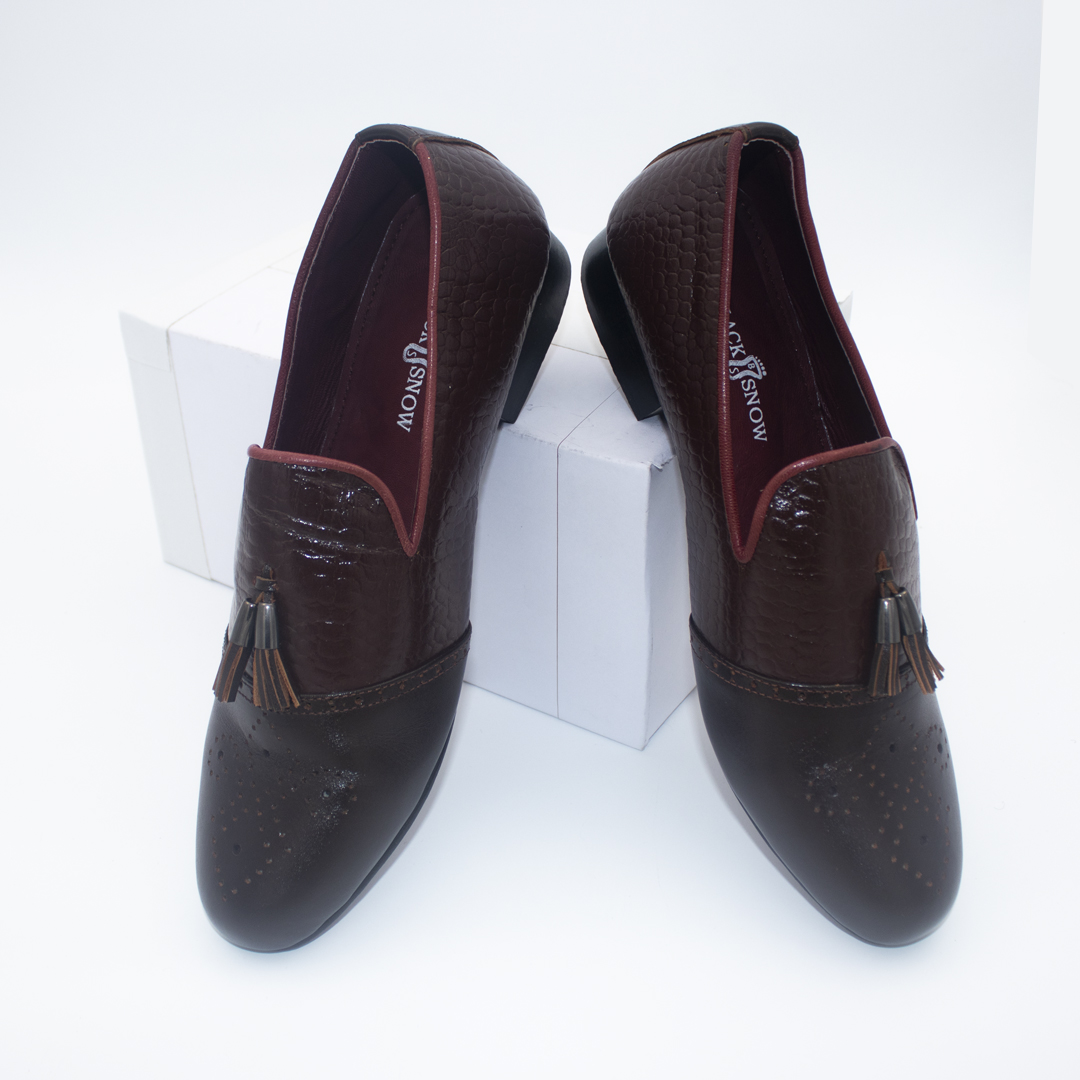 Exclusive Design Leather Formal Loafers Shoe For Men image 2