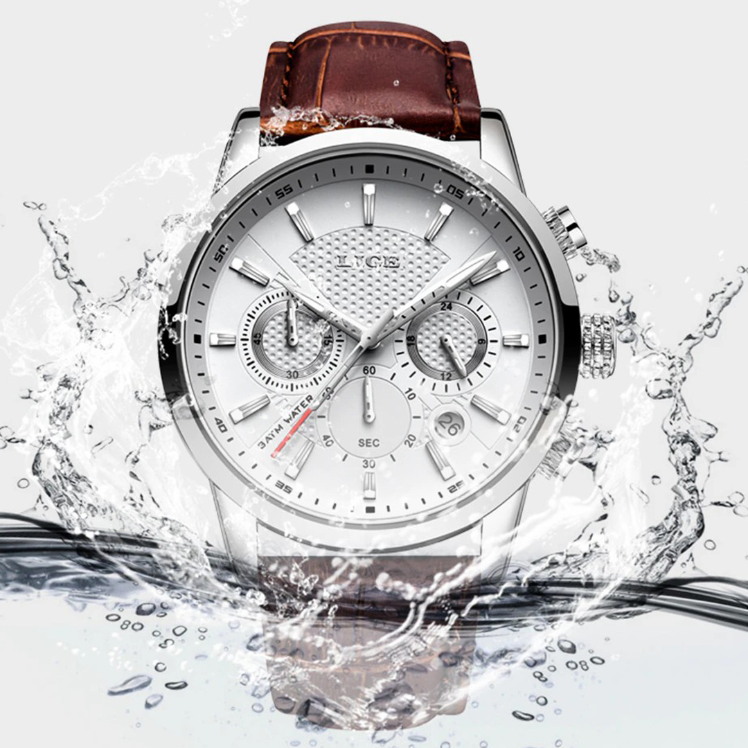 Men's Quartz Sports Watch, Casual Chronograph, Military, Waterproof image 2