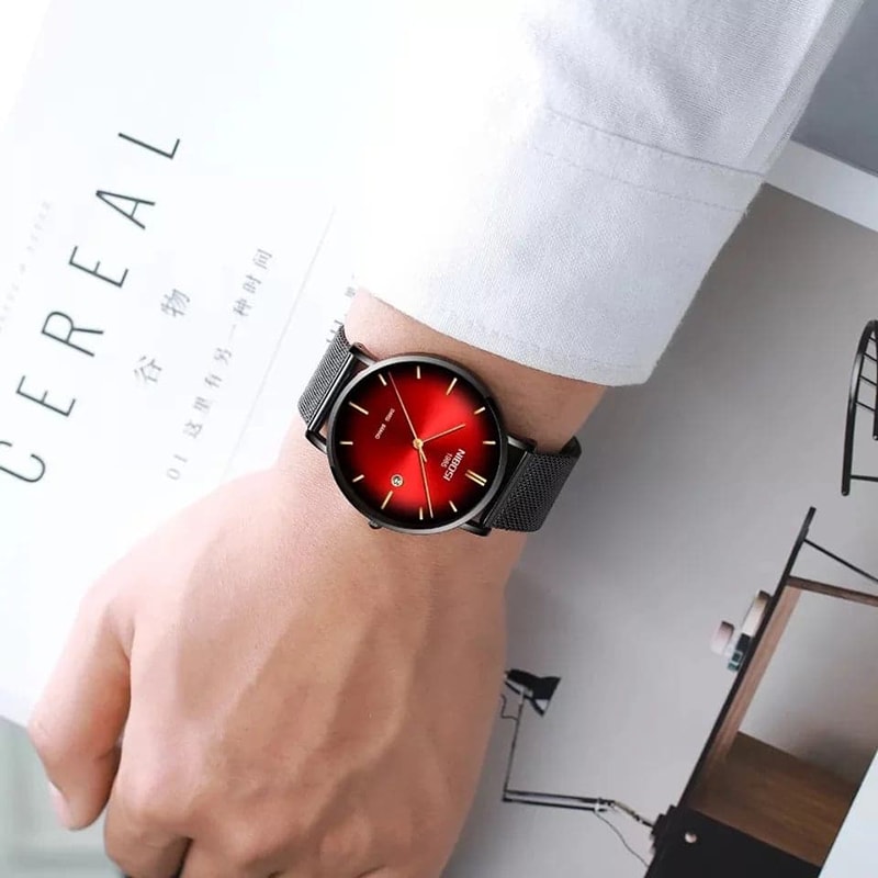 NIBOSI Simple Watch Men Fashion Brand Quartz Watch Luxury Creative Waterproof image 2