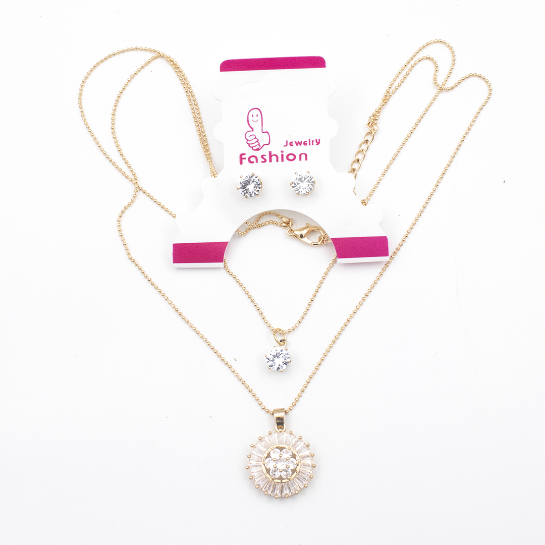 Stainless steel Necklace And Earrings set image 2