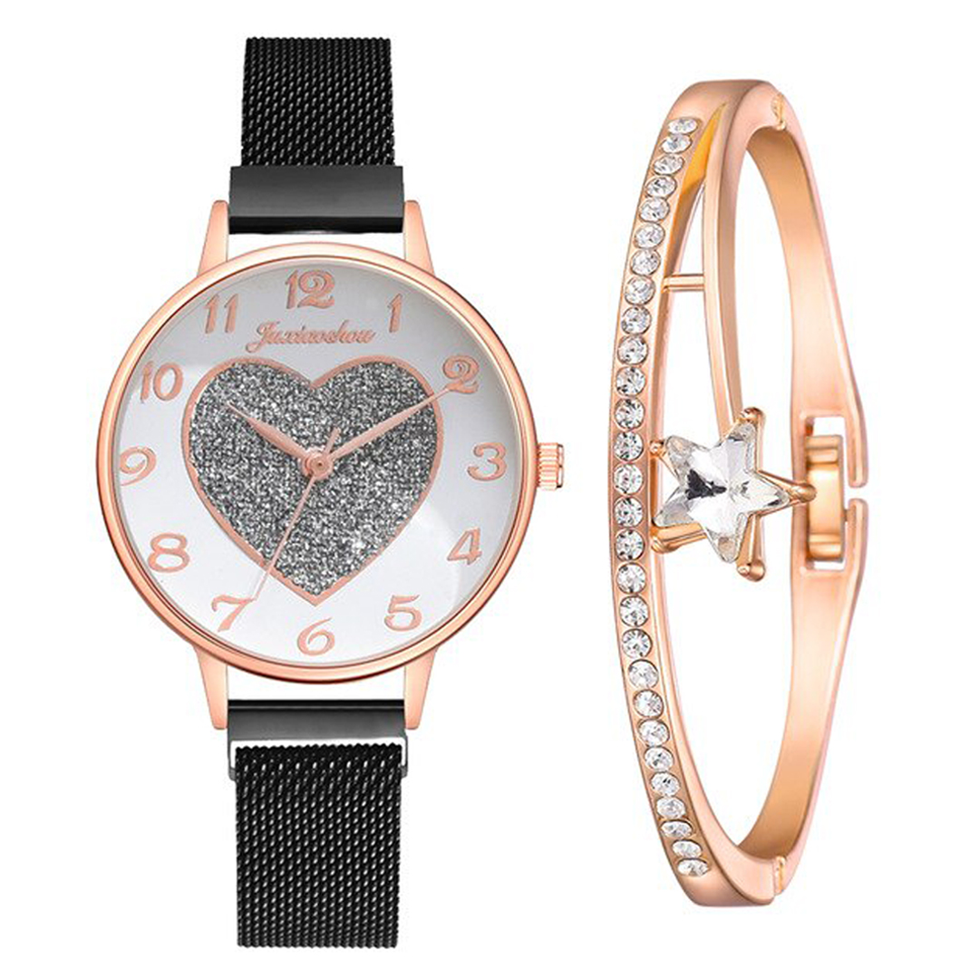 Luxury Brand Women Watches Love Black Watch image 2